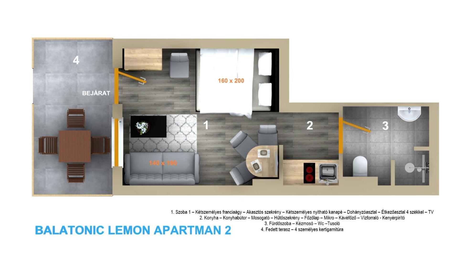 Balatonic Lemon Apartmanhaz شيوفوك الغرفة الصورة