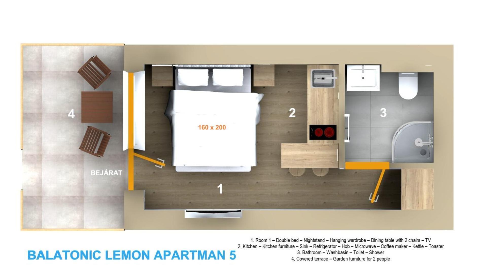 Balatonic Lemon Apartmanhaz شيوفوك الغرفة الصورة