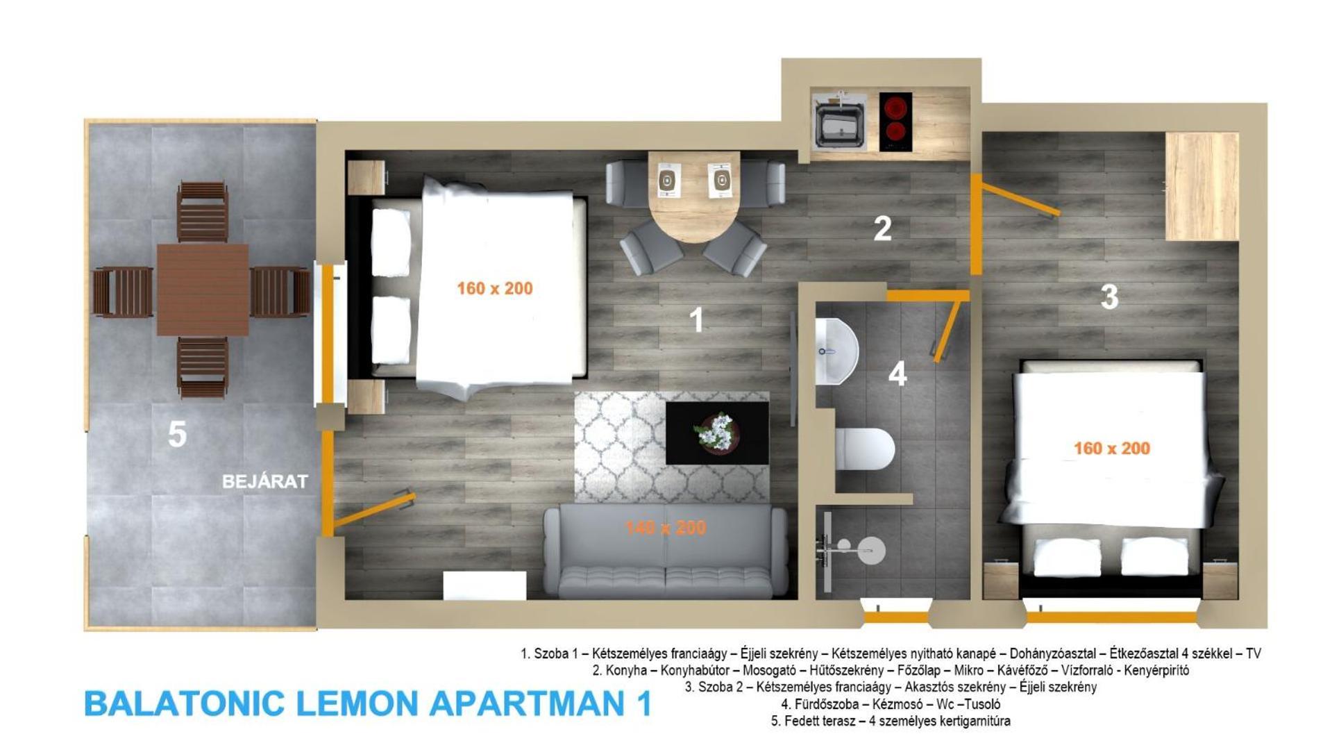 Balatonic Lemon Apartmanhaz شيوفوك الغرفة الصورة